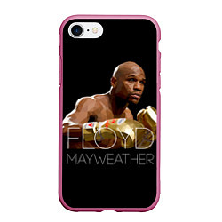 Чехол iPhone 7/8 матовый Floyd Mayweather, цвет: 3D-малиновый