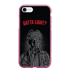 Чехол iPhone 7/8 матовый Gotta light?, цвет: 3D-малиновый
