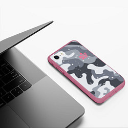 Чехол iPhone 7/8 матовый BLCK MLK PINKY, цвет: 3D-малиновый — фото 2