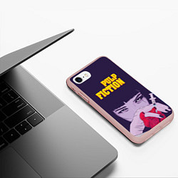 Чехол iPhone 7/8 матовый Pulp Fiction: Dope Heart, цвет: 3D-светло-розовый — фото 2