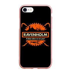 Чехол iPhone 7/8 матовый Ravenholm, цвет: 3D-светло-розовый