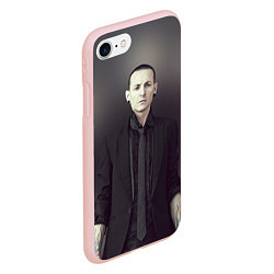 Чехол iPhone 7/8 матовый Честер Беннингтон, цвет: 3D-светло-розовый — фото 2