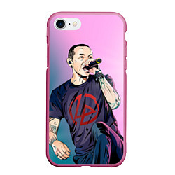 Чехол iPhone 7/8 матовый Bennington Art, цвет: 3D-малиновый