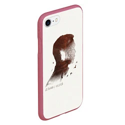 Чехол iPhone 7/8 матовый Дельфин/Андрей, цвет: 3D-малиновый — фото 2