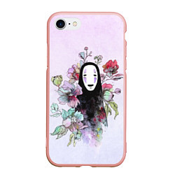 Чехол iPhone 7/8 матовый Безликий в цветах, цвет: 3D-светло-розовый
