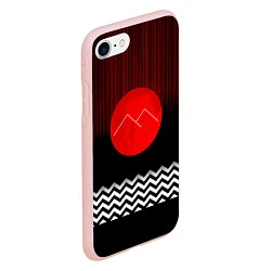 Чехол iPhone 7/8 матовый Twin Peaks Sun, цвет: 3D-светло-розовый — фото 2