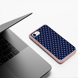 Чехол iPhone 7/8 матовый Морские якоря, цвет: 3D-светло-розовый — фото 2