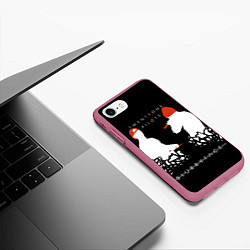 Чехол iPhone 7/8 матовый TOP: BlurryFace, цвет: 3D-малиновый — фото 2