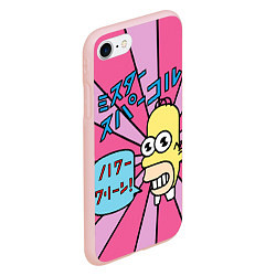 Чехол iPhone 7/8 матовый Japanesse Homer, цвет: 3D-светло-розовый — фото 2