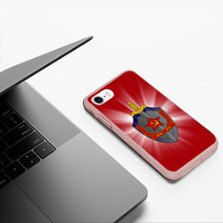 Чехол iPhone 7/8 матовый КГБ, цвет: 3D-светло-розовый — фото 2