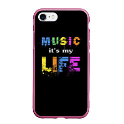 Чехол iPhone 7/8 матовый Музыка - моя жизнь
