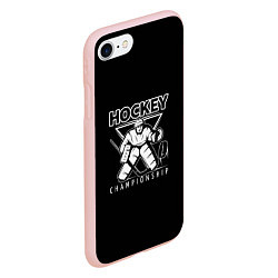 Чехол iPhone 7/8 матовый Hockey Championship, цвет: 3D-светло-розовый — фото 2