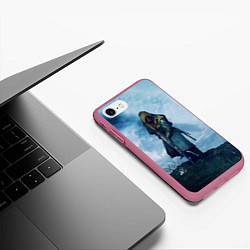 Чехол iPhone 7/8 матовый Battlefield Warrior, цвет: 3D-малиновый — фото 2