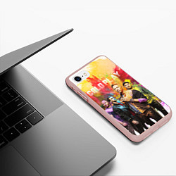 Чехол iPhone 7/8 матовый Coldplay, цвет: 3D-светло-розовый — фото 2