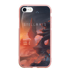 Чехол iPhone 7/8 матовый Stellaris, цвет: 3D-светло-розовый