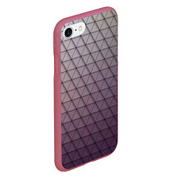 Чехол iPhone 7/8 матовый Кольчуга из треугольников, цвет: 3D-малиновый — фото 2