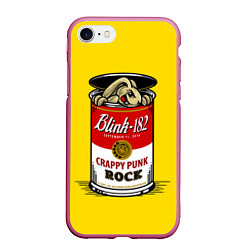 Чехол iPhone 7/8 матовый Blink-182: Crappy punk rock, цвет: 3D-малиновый