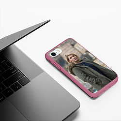 Чехол iPhone 7/8 матовый Доктор, цвет: 3D-малиновый — фото 2