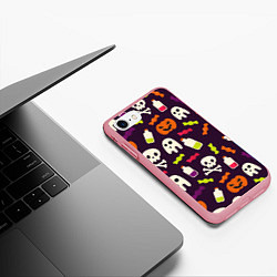 Чехол iPhone 7/8 матовый Halloween, цвет: 3D-баблгам — фото 2