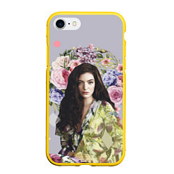 Чехол iPhone 7/8 матовый Lorde Floral, цвет: 3D-желтый