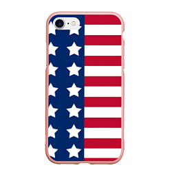 Чехол iPhone 7/8 матовый USA Flag