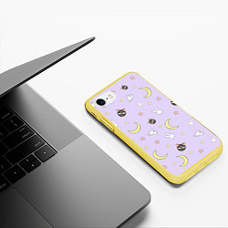 Чехол iPhone 7/8 матовый Сейлор Мур цвета 3D-желтый — фото 2