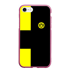 Чехол iPhone 7/8 матовый BVB FC: Black style, цвет: 3D-малиновый