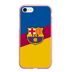 Чехол iPhone 7/8 матовый FC Barcelona 2018 Colors, цвет: 3D-светло-розовый