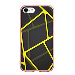 Чехол iPhone 7/8 матовый Желтая сетка