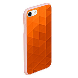 Чехол iPhone 7/8 матовый Orange abstraction, цвет: 3D-светло-розовый — фото 2