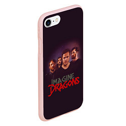 Чехол iPhone 7/8 матовый Группа Imagine Dragons, цвет: 3D-светло-розовый — фото 2