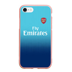 Чехол iPhone 7/8 матовый Arsenal FC: Blue Away 17/18, цвет: 3D-светло-розовый