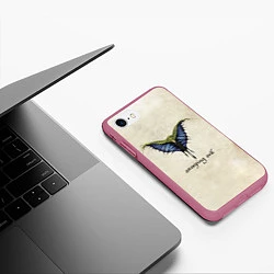 Чехол iPhone 7/8 матовый Swooping Evil, цвет: 3D-малиновый — фото 2