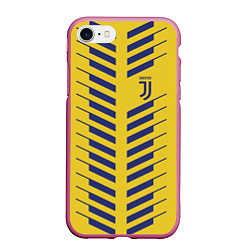 Чехол iPhone 7/8 матовый FC Juventus: Creative, цвет: 3D-малиновый