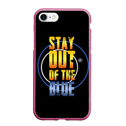 Чехол iPhone 7/8 матовый Stay out of the blue, цвет: 3D-малиновый