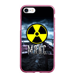 Чехол iPhone 7/8 матовый S.T.A.L.K.E.R: Макс, цвет: 3D-малиновый