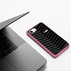 Чехол iPhone 7/8 матовый BMW Reverse, цвет: 3D-малиновый — фото 2