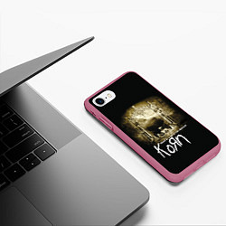 Чехол iPhone 7/8 матовый Korn take a look in the mirror, цвет: 3D-малиновый — фото 2