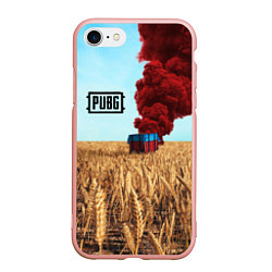 Чехол iPhone 7/8 матовый PUBG Box, цвет: 3D-светло-розовый