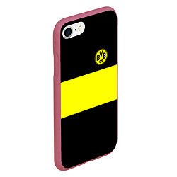 Чехол iPhone 7/8 матовый Borussia 2018 Black and Yellow, цвет: 3D-малиновый — фото 2