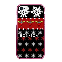 Чехол iPhone 7/8 матовый Праздничный Bon Jovi
