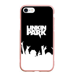 Чехол iPhone 7/8 матовый Linkin Park: Black Rock