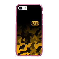 Чехол iPhone 7/8 матовый PUBG: Military Honeycomb, цвет: 3D-малиновый