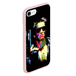 Чехол iPhone 7/8 матовый Terminator Art, цвет: 3D-светло-розовый — фото 2