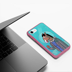 Чехол iPhone 7/8 матовый BoJack, цвет: 3D-малиновый — фото 2