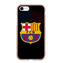 Чехол iPhone 7/8 матовый FC Barcelona Lines