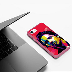 Чехол iPhone 7/8 матовый Chris Cornell Art, цвет: 3D-малиновый — фото 2