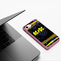 Чехол iPhone 7/8 матовый AC/DC: Danger Style, цвет: 3D-малиновый — фото 2