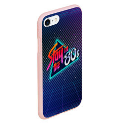 Чехол iPhone 7/8 матовый Stay in the 80s, цвет: 3D-светло-розовый — фото 2