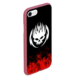 Чехол iPhone 7/8 матовый The Offspring: Red Flame, цвет: 3D-малиновый — фото 2
